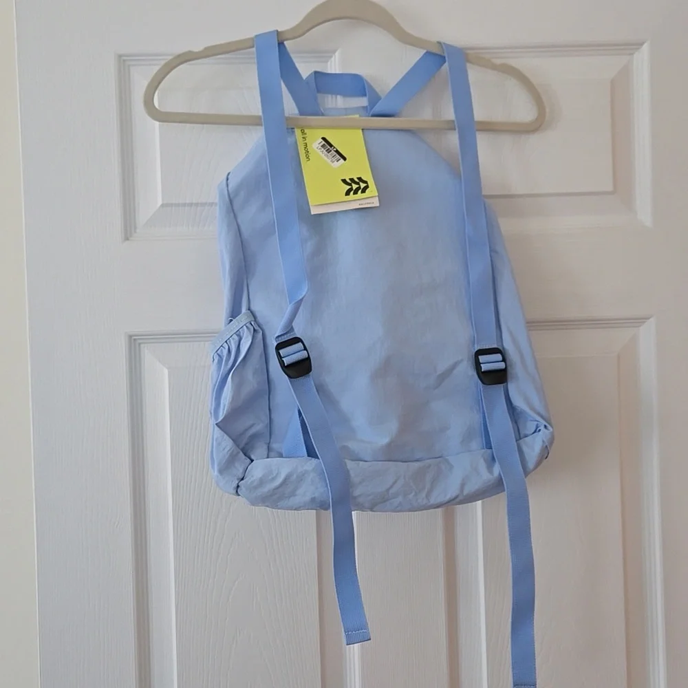 NWT All In Motion Cinch Closure Back Pack Light Blue